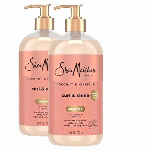 Vista 11 de Shampoo para cabello rizado de karité Humedad Hibiscus de coco, 13 onzas