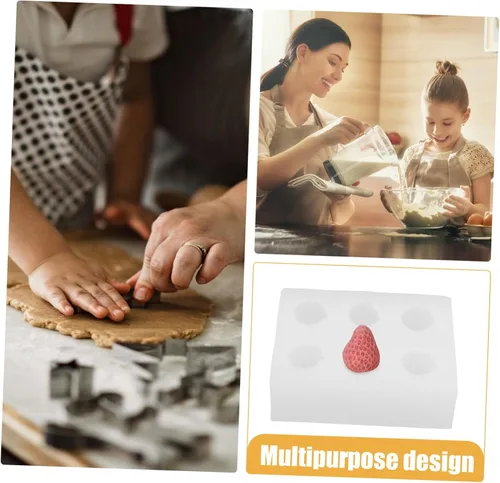 Vista 3 de Molde de silicona para fondant, forma de fruta de cavidad, molde para hornear para decoración de pasteles, chocolate y dulces, fácil de desmoldear