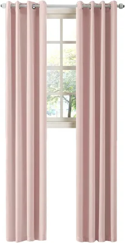 Vista 141 de LA PALMA Cortinas opacas con aislamiento térmico y ojales, para sala de estar, dormitorio, paquete de 2 paneles