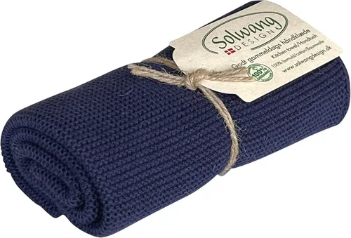 Vista 55 de Solwang 100% algodón orgánico certificado fabricado en la India Toalla de cocina/mano de diseño danés (verde ártico orgánico)