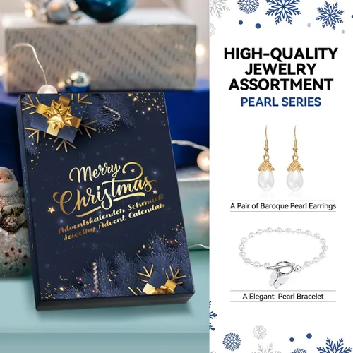 Vista 4 de Jewelry Advent Calendar 2024 for Adults with Charm Bracelets Necklace Earrings Rings Countdown 24 Days to Christmas Calendar Xmas Gifts for Daughter