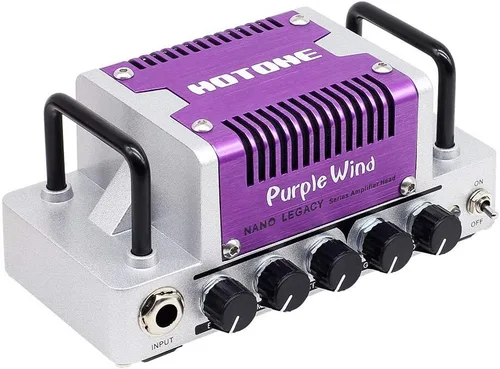 Vista 2 de Hotone Nano Legacy Purple Wind - Cabezal de amplificador de guitarra compacta de 5 vatios con ecualizador de 3 bandas