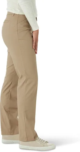 Vista 2 de Lee Pantalón de pierna recta para mujer, sin arrugas, ajuste relajado