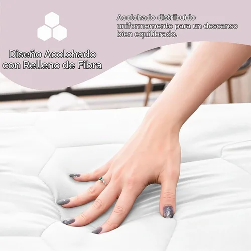 Vista 6 de Hearth & Harbor Funda acolchada para colchón tamaño Queen, 100% impermeable, funda de colchón ajustable con bolsillo profundo de 8 a 21 pulgadas