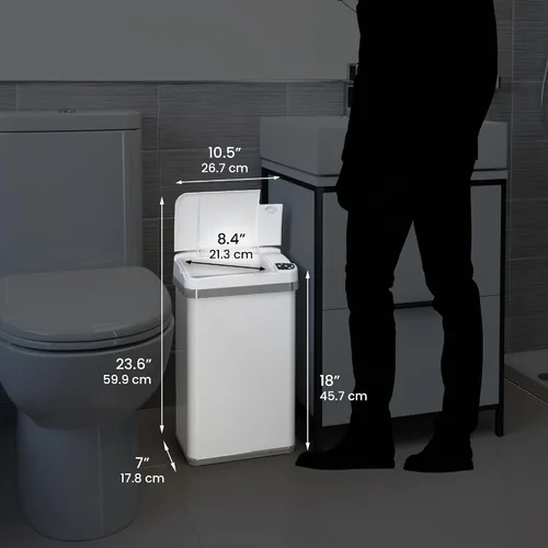 Vista 6 de iTouchless - Bote de basura con sensor y sistema de control de olores para la cocina