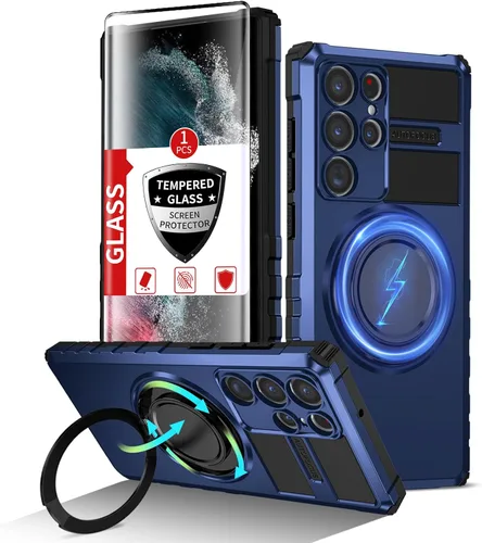 Vista 47 de Funda magnética para Samsung Galaxy Note 20 Ultra compatible con carga inalámbrica MagSafe, con 1 protector de pantalla, anillo de soporte integrado