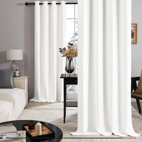 Vista 196 de Deconovo Cortinas opacas 100% con forro negro, cortinas con ojales aisladas térmicamente que reducen el ruido, doble capa para oscurecer