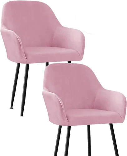 Vista 45 de Fundas protectoras de terciopelo elástico para sillas de comedor con brazos y respaldo curvado pequeño, juego de 6/4/2 para cocina, oficina, hogar