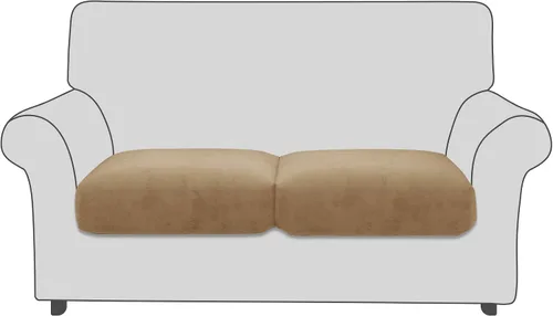 Vista 10 de Fundas de cojín de terciopelo para asiento de sofá, fundas elásticas para cojines de sofá, antideslizantes, protectores de muebles, fundas de cojín