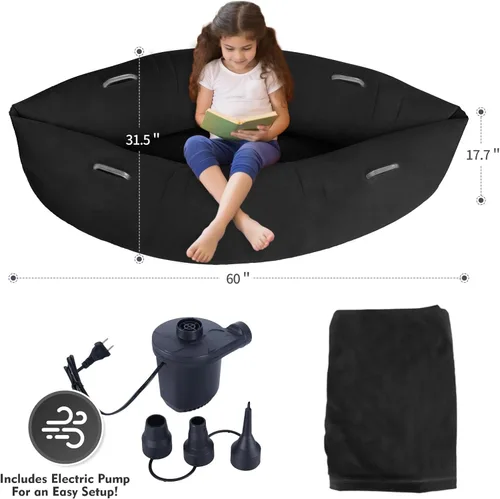 Vista 2 de Peapod - Silla sensorial de 60 pulgadas, cápsula sensorial inflable para autismo, proporciona terapia de alivio sensorial para niños a partir de 3
