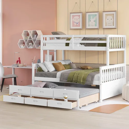 Vista 29 de Harper & Bright Designs Litera Queen con 2 cajones y cama nido extraíble