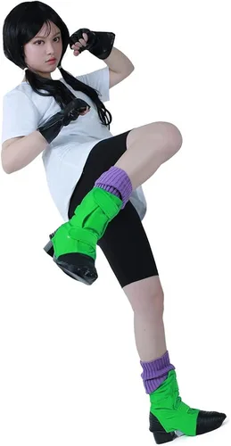 Vista 3 de Cosplay.fm Disfraz de anime para mujer con guantes y fundas para zapatos