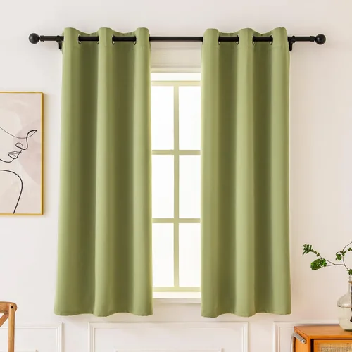 Vista 12 de Pickluc - Paneles de cortinas opacas con ojales, cortinas para bloquear la luz para el dormitorio, aisladas térmicamente, reducción de ruido