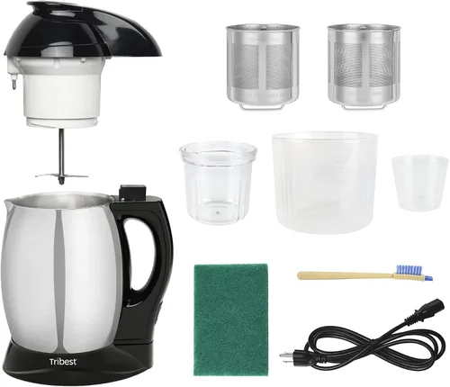 Vista 8 de Tribest Soyabella, molinillo de café y fábrica de leche de soja, L, Plateado