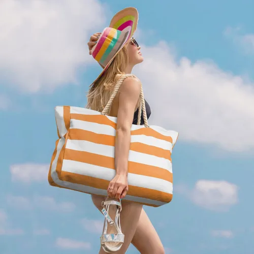 Vista 6 de Bolsas de playa para mujer, bolsa de playa grande impermeable con cremallera, bolsas de playa, impermeables, a prueba de arena, bolsa grande