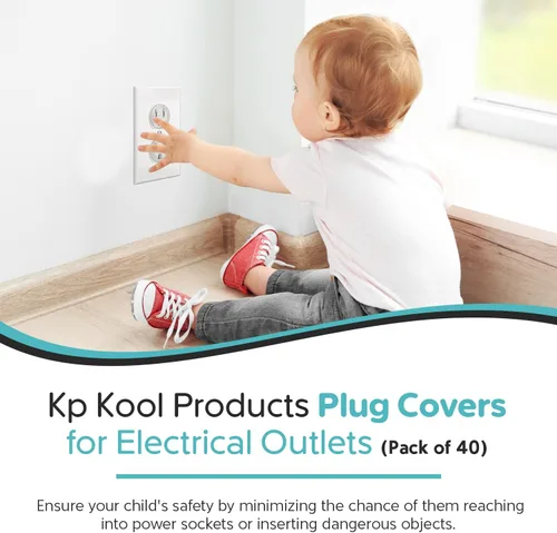Vista 3 de KP KOOL PRODUCTS Fundas para enchufes eléctricos para enchufes eléctricos a prueba de bebés, fundas de enchufe de seguridad para protección