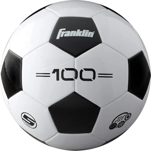 Vista 13 de Franklin Sports - Pelotas de fútbol para jóvenes y adultos - Tamaños 3, 4 y 5 - Paquetes individuales y a granel - Negro y blanco