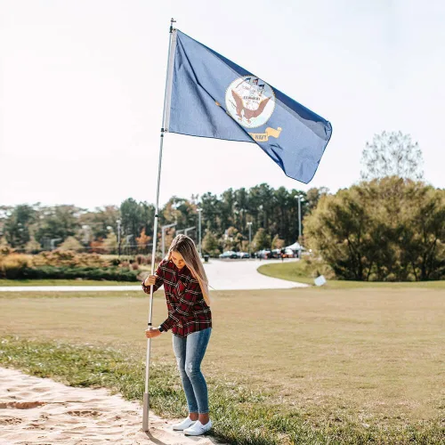 Vista 3 de Telescoping Aluminum Portable Flagpole