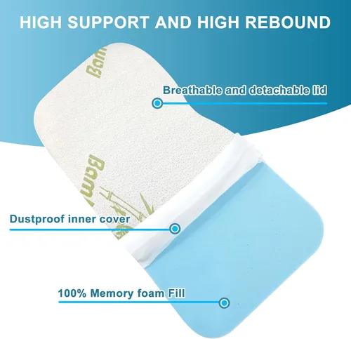 Vista 5 de Almohada de rodilla refrescante para dormir de lado, almohada de piernas 100% relleno de espuma viscoelástica para dormir de lado, almohada