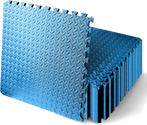 Vista 13 de SQUATZ Tapete grueso de espuma entrelazada para rompecabezas que protege los suelos del ejercicio del equipo de gimnasio, textura antideslizante