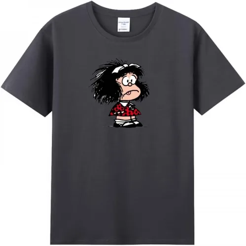 Vista 8 de Slovenly Mafalda - Camiseta de manga corta para mujer adulta Negro