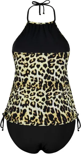 Vista 5 de Mycoco Traje de baño tankini de cuello alto con pantalones cortos con control de abdomen