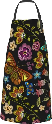 Vista 8 de Perinsto Waterproof Apron With 2 Pockets Kitchen Chef Aprons Bibs For Cooking Baking Painting Gardening Grooming
