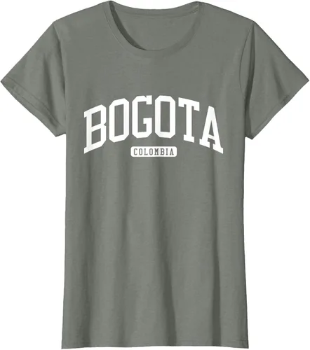 Vista 18 de Camiseta estilo universitario de Bogotá Colombia, Negro