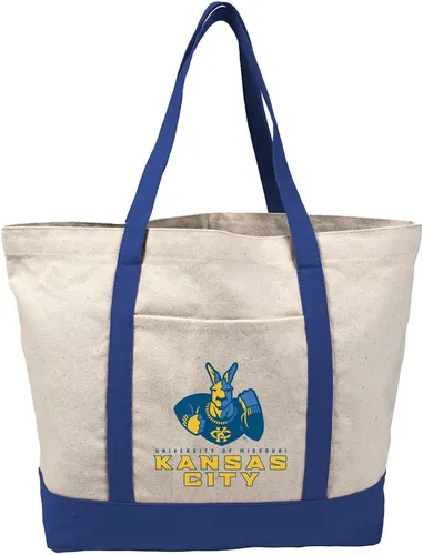 Vista 159 de Campus Lab Bolsa de lona con logotipo primario colegiado con bolsillo externo, bolsa de hombro reutilizable para ir de compras, playa Águilas A&m
