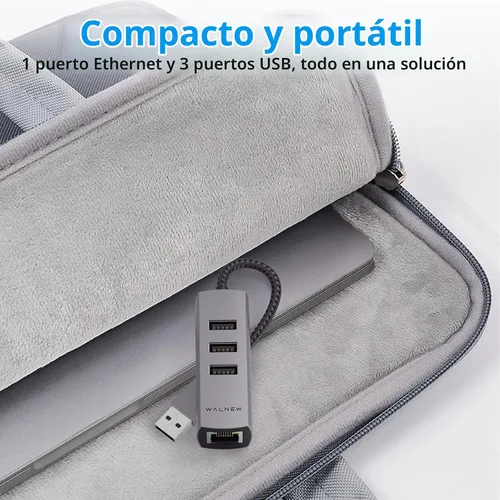 Vista 7 de WALNEW Adaptador USB A a Ethernet, USB 3.0 a RJ45 Gigabit para computadora