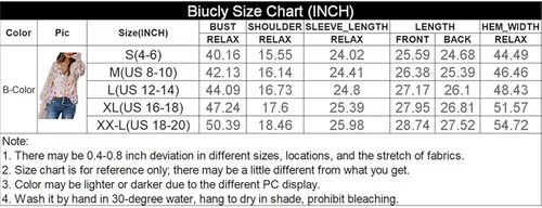 Vista 6 de Biucly - Camisas sueltas con cuello en V con estampado floral y manga larga para mujer, estilo bohemio