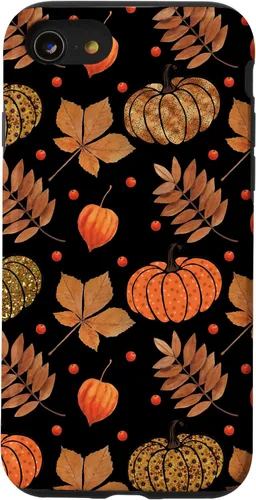 Vista 18 de Otoño hojas y calabazas patrón Halloween otoño regalos caso para iPhone 17