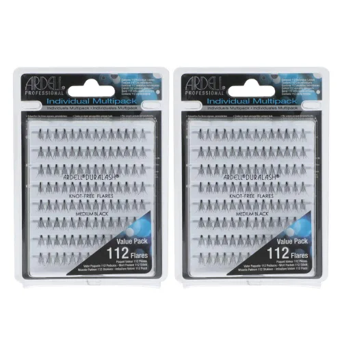 Vista 7 de Ardell Pestañas postizas individuales sin nudos, racimos de pestañas individuales naturales para volumen personalizado, ligeras para extensiones