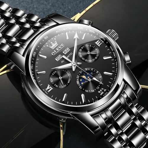 Vista 57 de OLEVS Relojes automáticos para hombre, esqueleto mecánico, de lujo, a la moda, reloj de pulsera luminoso impermeable