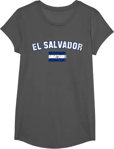 Vista 36 de EL SALVADOR Bandera Vintage Hombres Mujeres Niños Camiseta EL SALVADOR