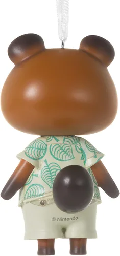 Vista 3 de Hallmark Animal Crossing Tom Nook Adorno de Navidad, regalos para Nintendo Gamer y sistema de entretenimiento Nintendo NES Controller adorno