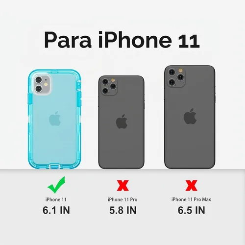 Vista 2 de Follaroma Funda para iPhone 11, Protección Resistente a Prueba de Golpes para Fundas de Teléfono, Anticaídas, Cubierta Protectora Transparente