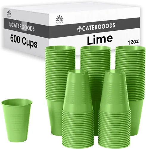 Vista 41 de Party Solids Vasos de plástico negros - 12 onzas, paquete de 100