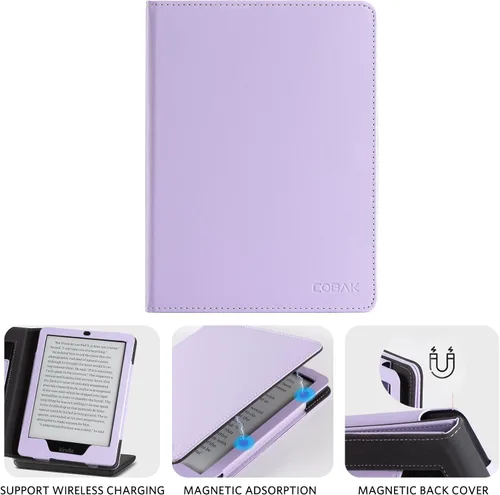 Vista 5 de CoBak Case with Stand for Kindle Paperwhite -with Auto Sleep Wake, Card Slot, Hand Strap Feature - Fits Kindle Paperwhite 11th Generation 6.8