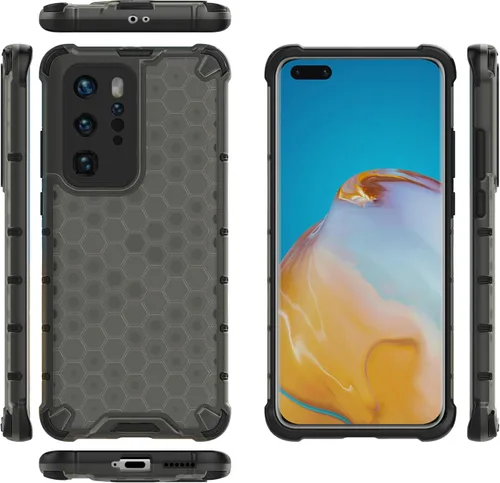 Vista 42 de Pzwoxukhov Funda compatible con Huawei Nova 3i, compatible con Huawei P Smart+ 2018 Honeycomb Anti-Drop Shock-Absorbing Case Negro