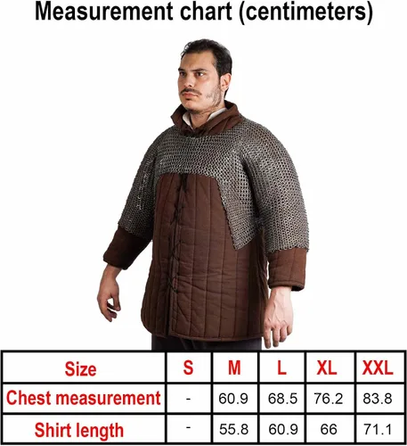 Vista 2 de Lord Of Battles Medieval Chainmail Half Hauberk Mild Steel Flat Ring Round Riveted Alt