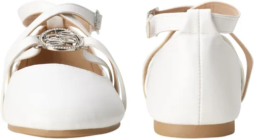 Vista 3 de bebe Girls Dress Shoes - Strappy Ballet Flats with Rhinestone Medallion Little GirlBig Girl