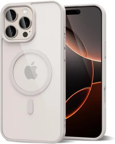 Vista 126 de oakxco Funda magnética transparente compatible con Magsafe, bonita funda delgada y transparente de poliuretano termoplástico no amarillenta, carcasa