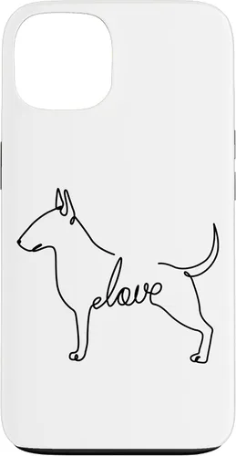 Vista 7 de Bull Terrier Love Bully Dog Love Single Line Art Sketch Case for iPhone 17