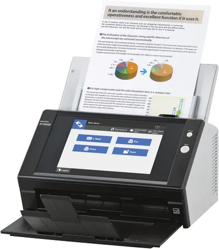 Vista 2 de RICOH Escáner de red N7100E con pantalla táctil grande Alimentador automático de documentos (ADF)