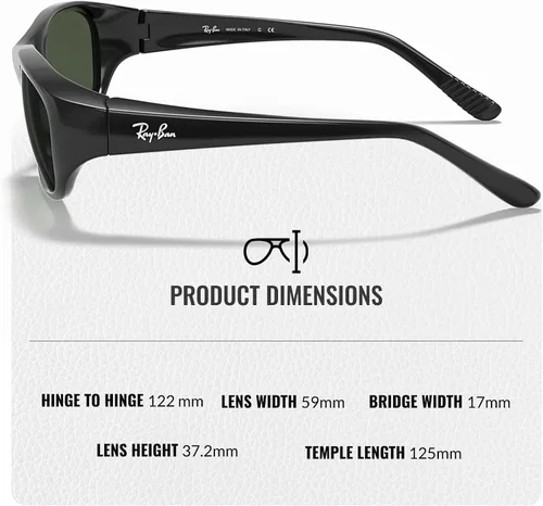 Vista 5 de Ray-Ban RB2016 DADDY-O Rectangle Shaped Sunglasses for Men & Women with Official RAYBAN Eyewear Kit