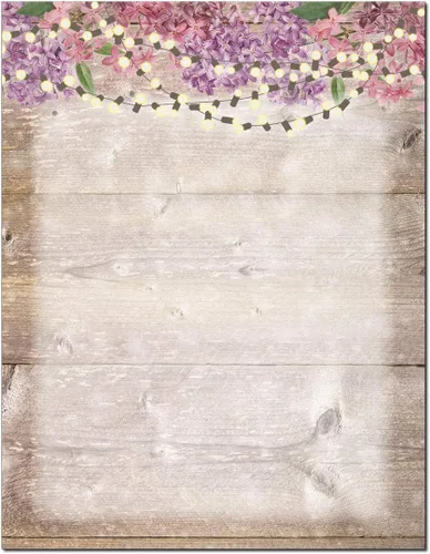 Vista 13 de Papelería rústica de madera gris – 8.5 x 11 – 60 hojas con membrete rústico (madera de granero y flores)