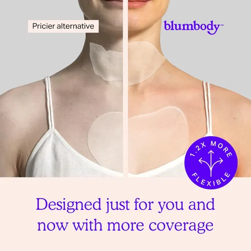 Vista 4 de BLUMBODY Almohadillas antiarrugas para el pecho y el cuello – Parches de silicona antiarrugas para la piel, reafirmantes y suavizantes – Almohadilla