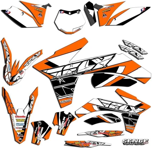 Vista 4 de Kit de base gráfica SX 65 13 Fly Orange Senge 2009-2015 compatible con KTM