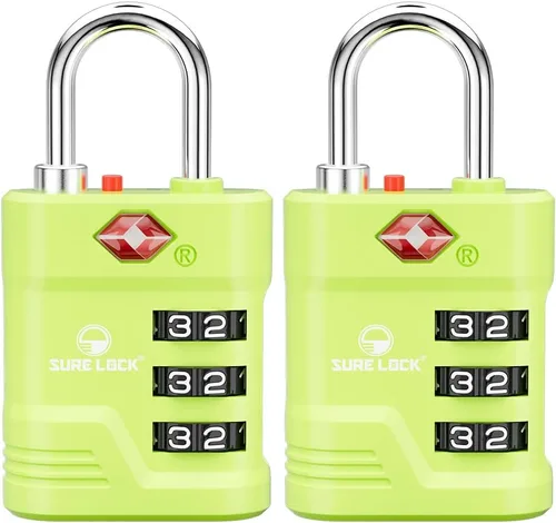 Vista 17 de Cerradura de equipaje aprobada por la TSA SURE LOCK Negro